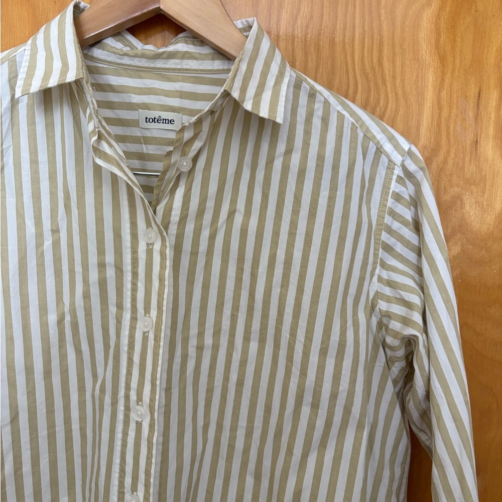 Toteme striped button down blouse - image 2